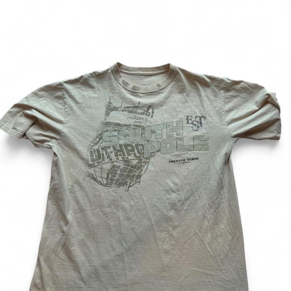 Southpole Men's Cream and Tan T-shirt